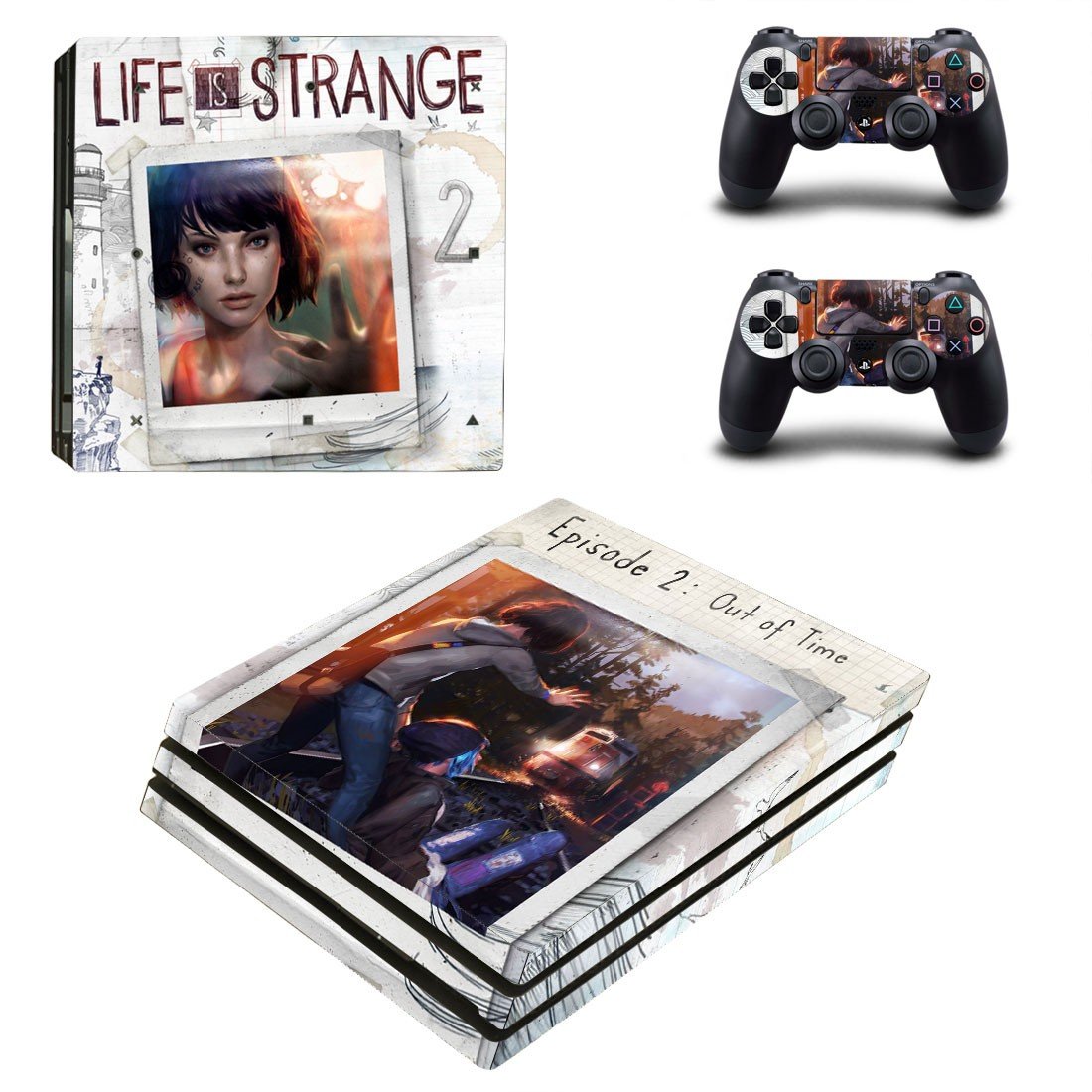 Life is Strange 2 decal skin sticker for PS4 Pro console and controllers