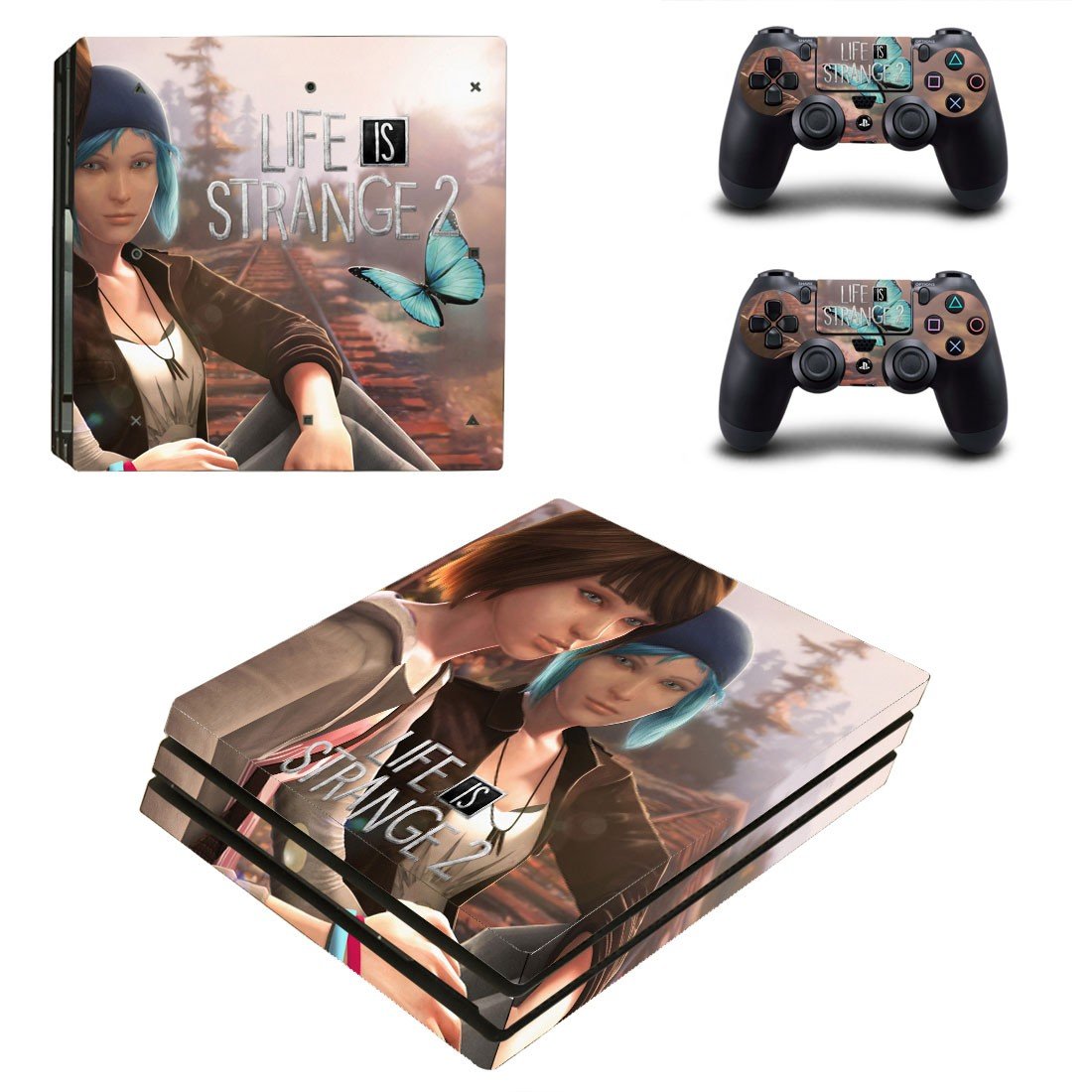 Life is Strange 2 decal skin sticker for PS4 Pro console and controllers