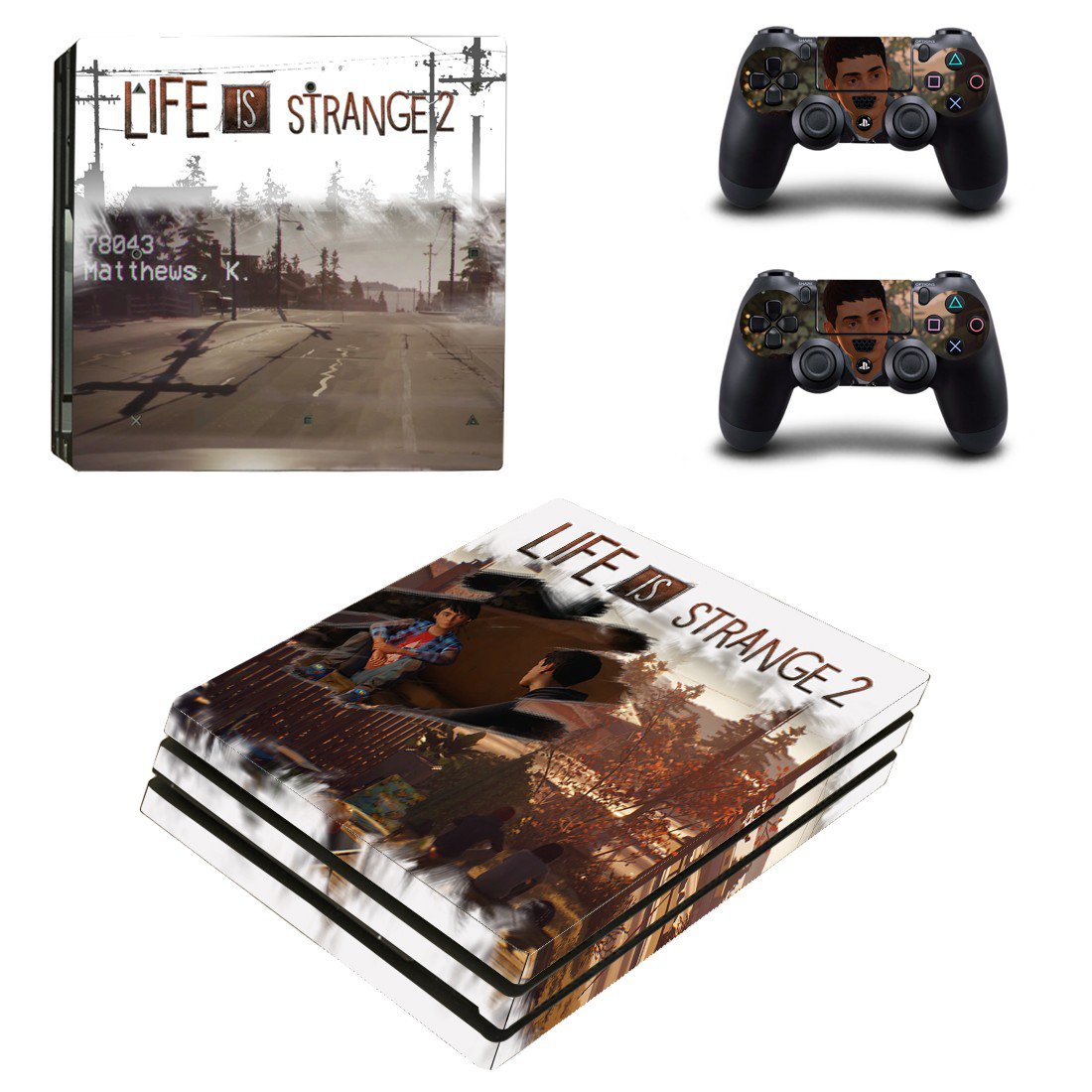 Life is Strange 2 decal skin sticker for PS4 Pro console and controllers