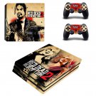 Red Dead Redemption 2 decal skin sticker for PS4 Pro console and controllers