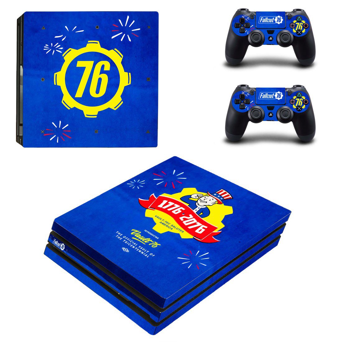 Fallout 76 decal skin sticker for PS4 Pro console and controllers