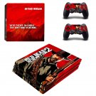 Red Dead Redemption 2 decal skin sticker for PS4 Pro console and controllers