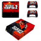 Red Dead Redemption 2 decal skin sticker for PS4 Pro console and controllers