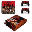 Red Dead Redemption 2 decal skin sticker for PS4 Pro console and controllers