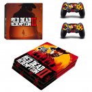 Red Dead Redemption 2 decal skin sticker for PS4 Pro console and controllers