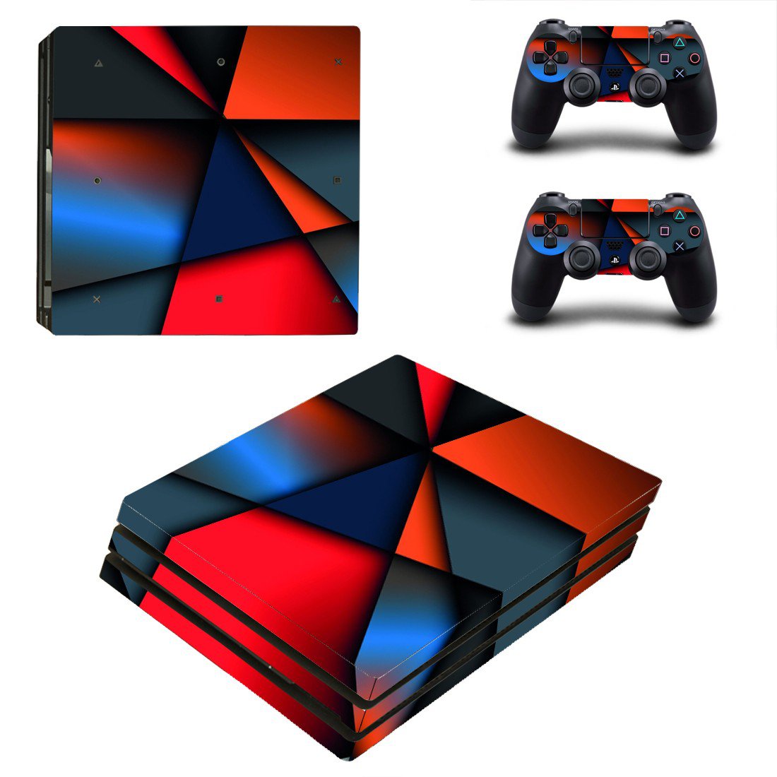 Tech wallpaper decal skin sticker for PS4 Pro console and controllers