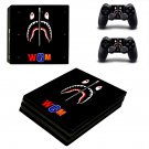 Bape Shark decal skin sticker for PS4 Pro console and controllers