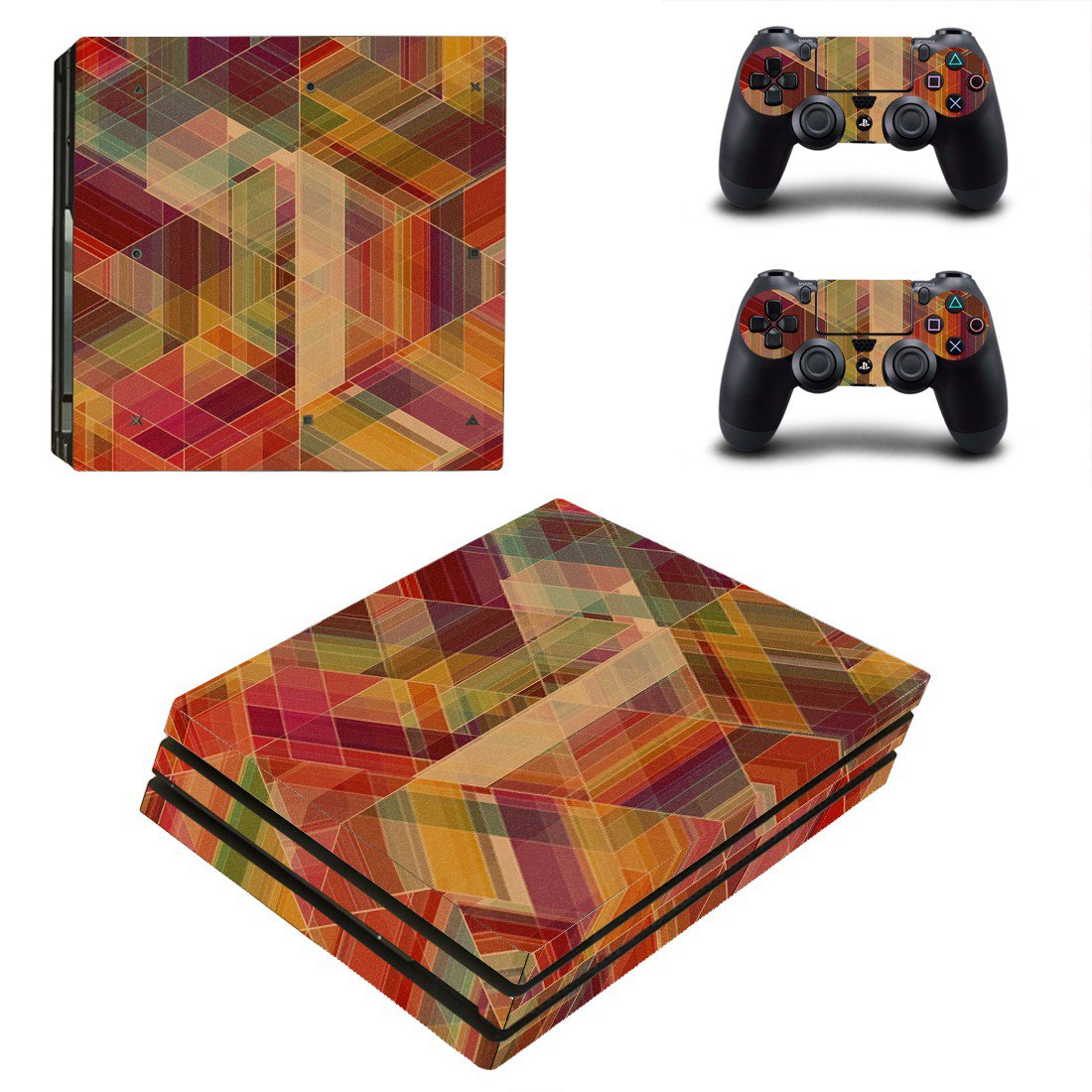 Tech wallpaper decal skin sticker for PS4 Pro console and controllers