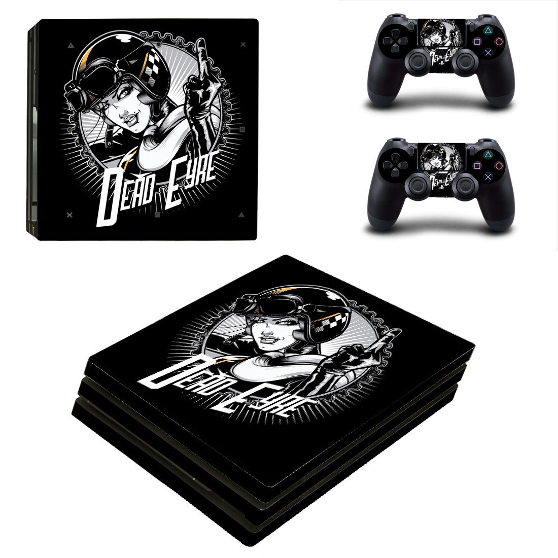 Dead eyre decal skin sticker for PS4 Pro console and controllers
