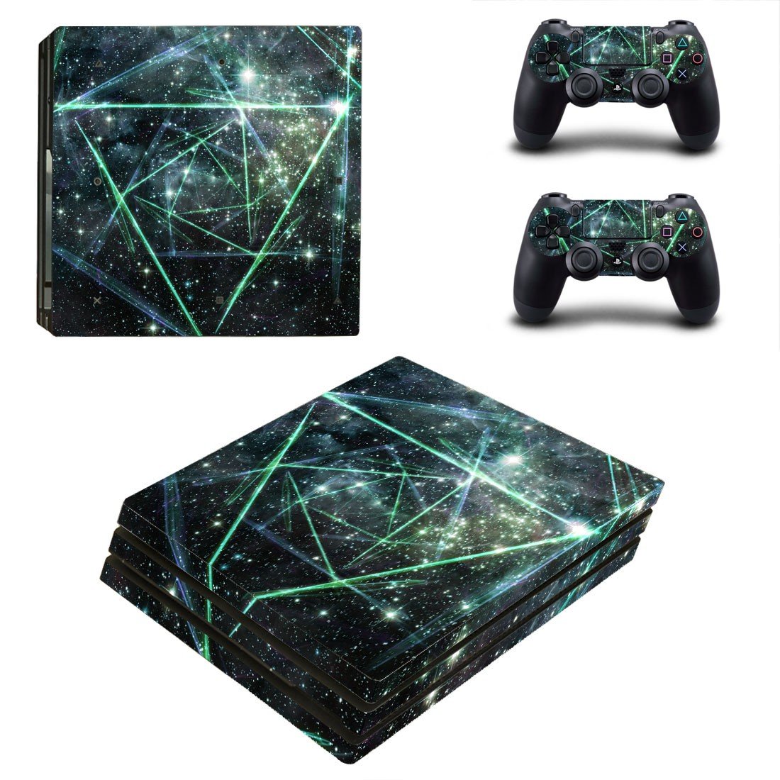 Galaxy stars decal skin sticker for PS4 Pro console and controllers