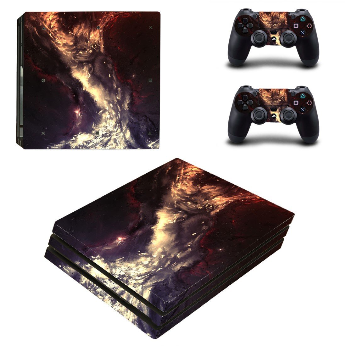 Galaxy Scene Decal Skin Sticker For PS4 Pro Console And Controllers