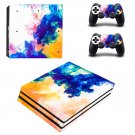 Colors flames decal skin sticker for PS4 Pro console and controllers