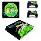 Rick and Morty decal skin sticker for PS4 Slim console and controllers
