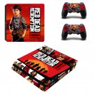 Red Dead Redemption 2 decal skin sticker for PS4 Slim console and controllers