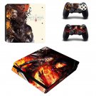 The Witcher wild hunt decal skin sticker for PS4 Slim console and controllers