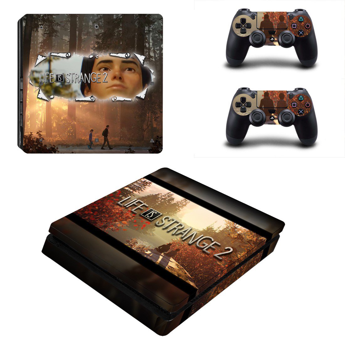 Life is Strange 2 decal skin sticker for PS4 Slim console and controllers