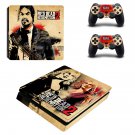 Red Dead Redemption 2 decal skin sticker for PS4 Slim console and controllers