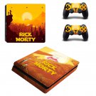 Rick and Morty decal skin sticker for PS4 Slim console and controllers
