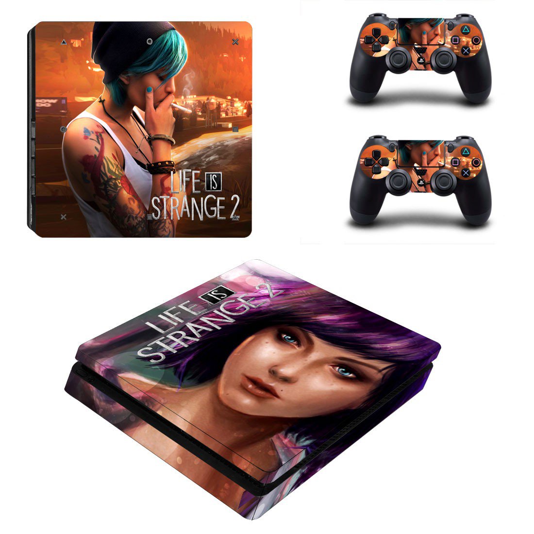 Life is Strange 2 decal skin sticker for PS4 Slim console and controllers