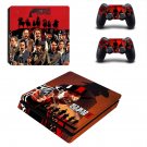 Red Dead Redemption 2 decal skin sticker for PS4 Slim console and controllers