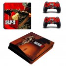 Red Dead Redemption 2 decal skin sticker for PS4 Slim console and controllers