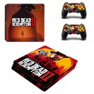 Red Dead Redemption 2 decal skin sticker for PS4 Slim console and controllers