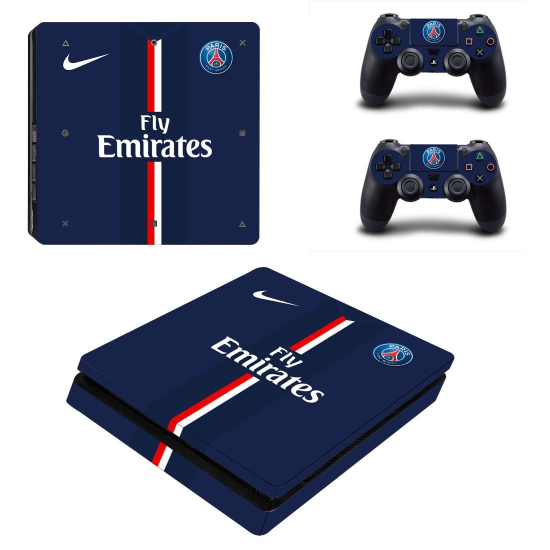 Fly Emirates decal skin sticker for PS4 Slim console and controllers
