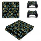 Pentagram design decal skin sticker for PS4 Slim console and controllers