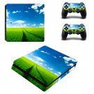 Natural wallpaper decal skin sticker for PS4 Slim console and controllers