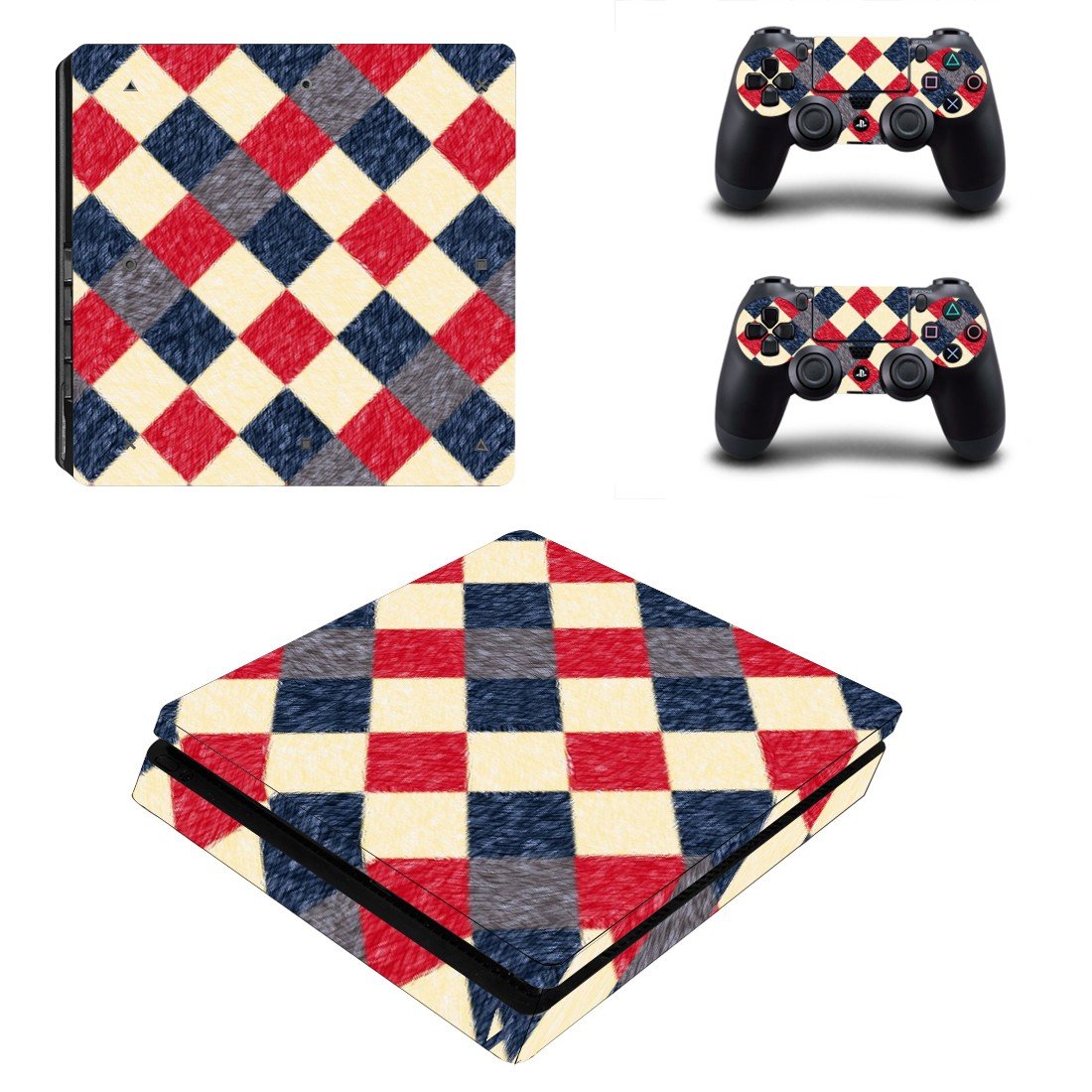 Floor Tiles decal skin sticker for PS4 Slim console and controllers