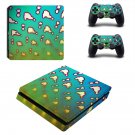 Clipart decal skin sticker for PS4 Slim console and controllers