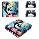Marilyn Monroe decal skin sticker for PS4 Slim console and controllers