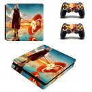 Anime water umbrella decal skin sticker for PS4 Slim console and controllers