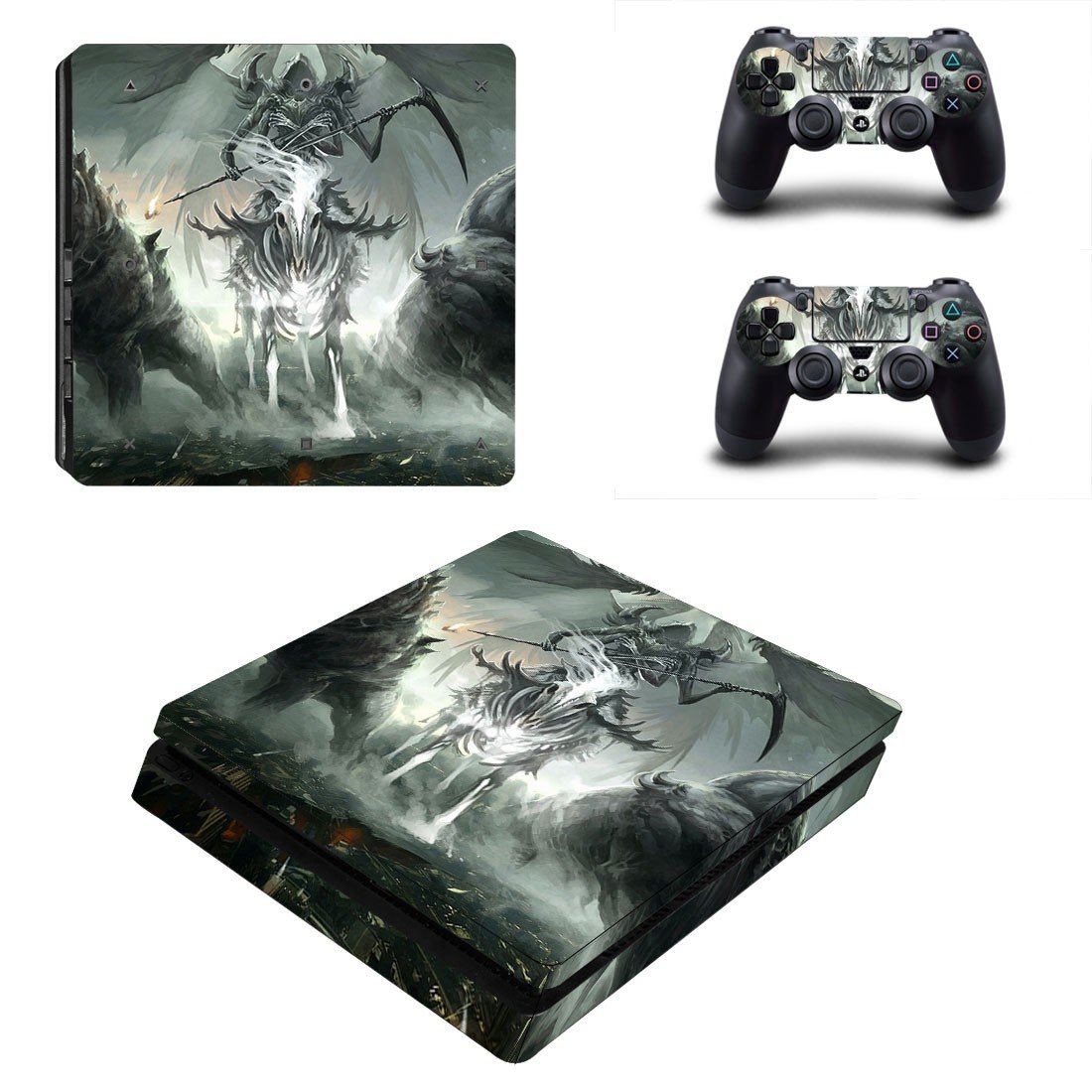 Grim Reaper decal skin sticker for PS4 Slim console and controllers