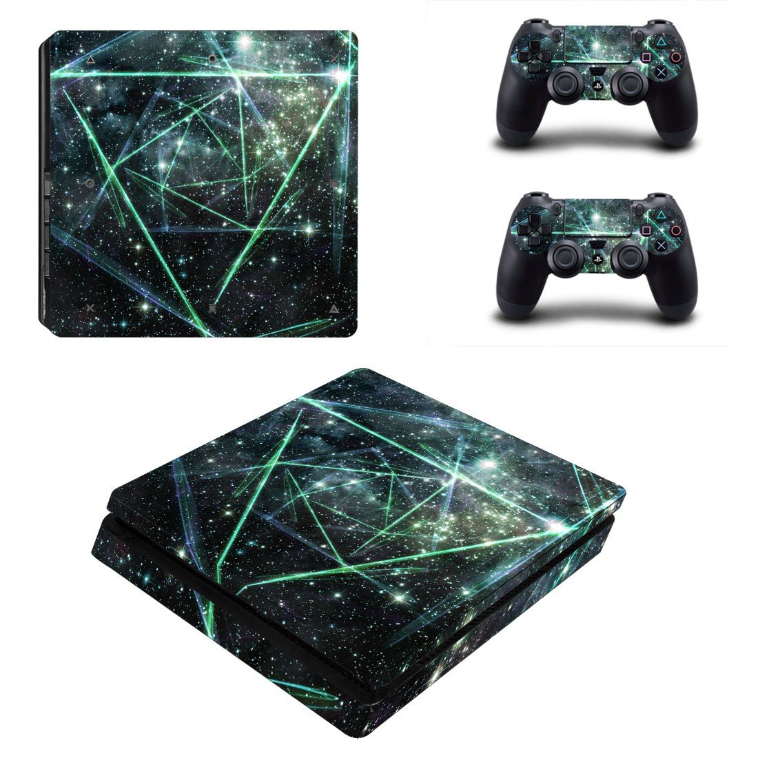 Galaxy Scene decal skin sticker for PS4 Slim console and controllers