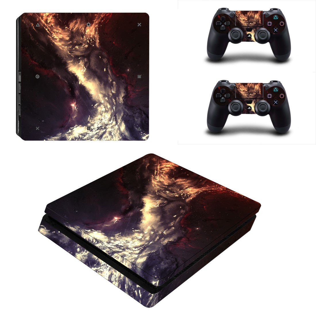Galaxy Scene decal skin sticker for PS4 Slim console and controllers
