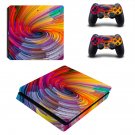 Spiral pattern decal skin sticker for PS4 Slim console and controllers