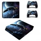 Tech wallpaper decal skin sticker for PS4 Slim console and controllers