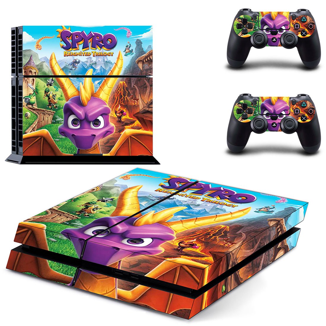 Spyro reignited trilogy decal skin sticker for PS4 console and controllers