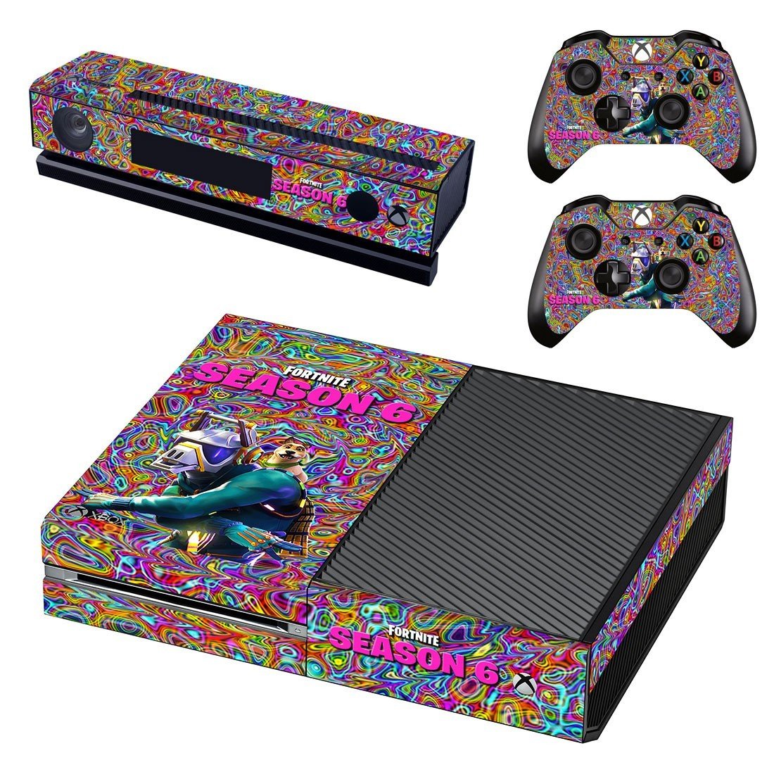 Fortnite decal skin sticker for Xbox One console and controllers