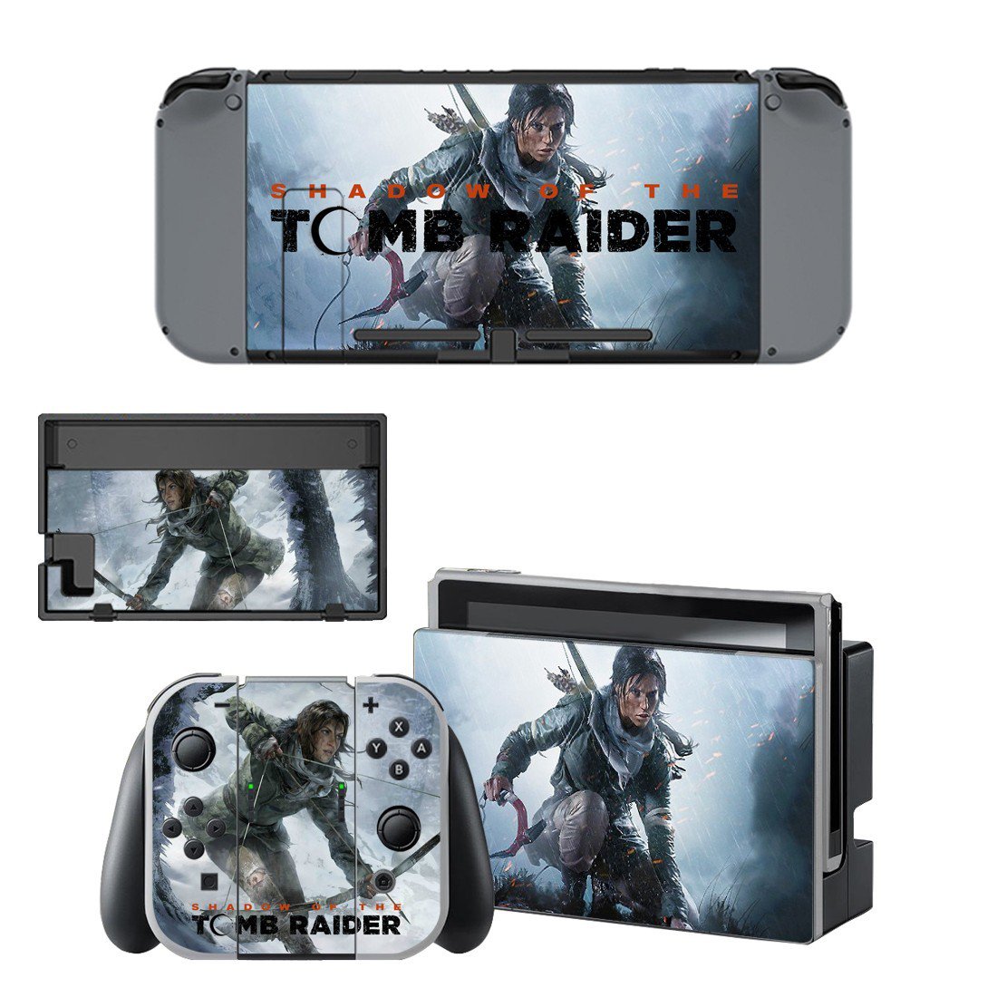 Tomb Raider decal skin sticker for Nintendo Switch console and controllers