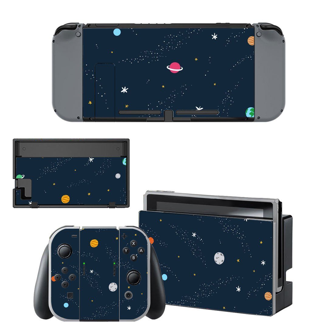Space Clipart decal skin sticker for Nintendo Switch console and controllers