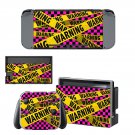 Warning decal skin sticker for Nintendo Switch console and controllers