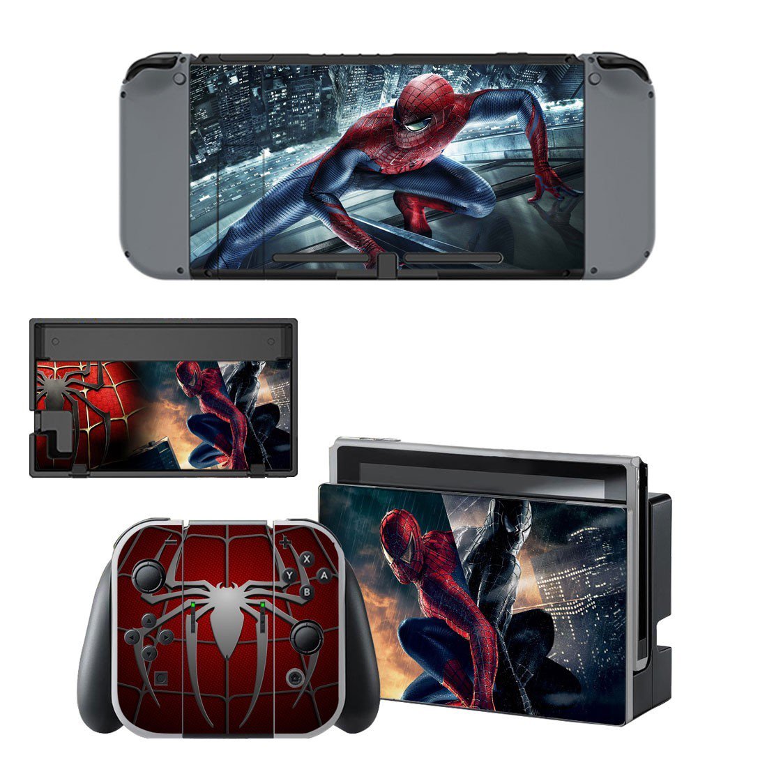 Spider Man decal skin sticker for Nintendo Switch console and controllers