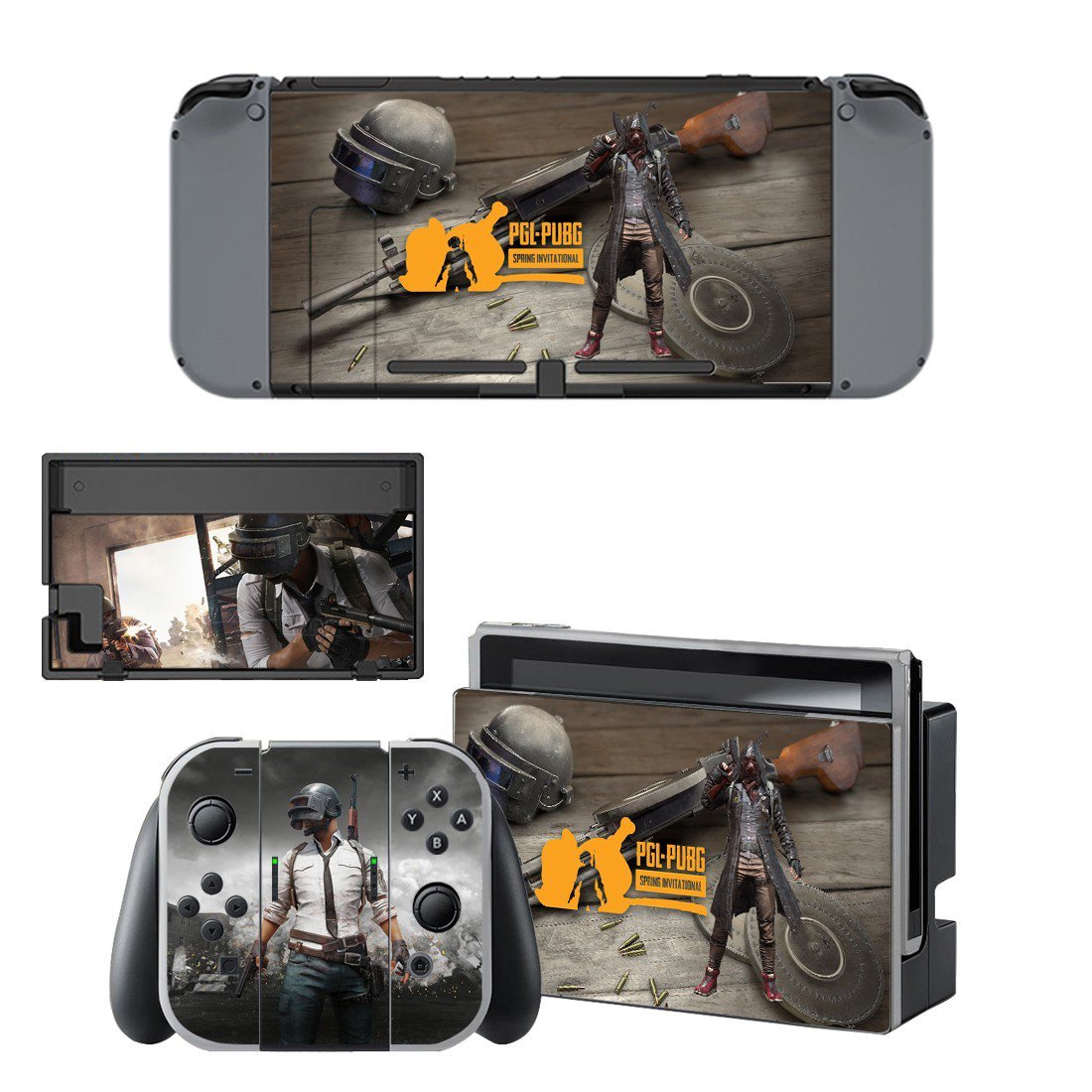 Playerunknown's Battlegrounds decal skin sticker for Nintendo Switch console and controllers
