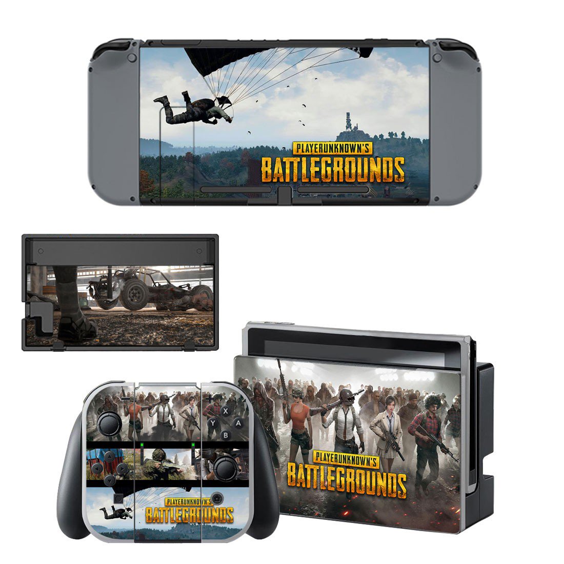Playerunknown's Battlegrounds decal skin sticker for Nintendo Switch console and controllers