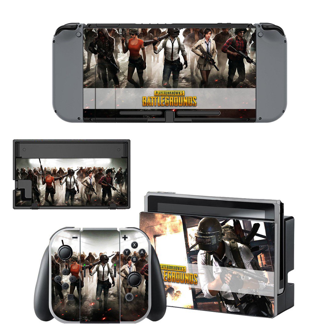 Playerunknown's Battlegrounds decal skin sticker for Nintendo Switch console and controllers