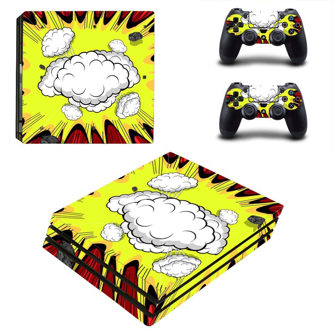 Abstract Retro Burst decal skin sticker for PS4 Pro console and controllers