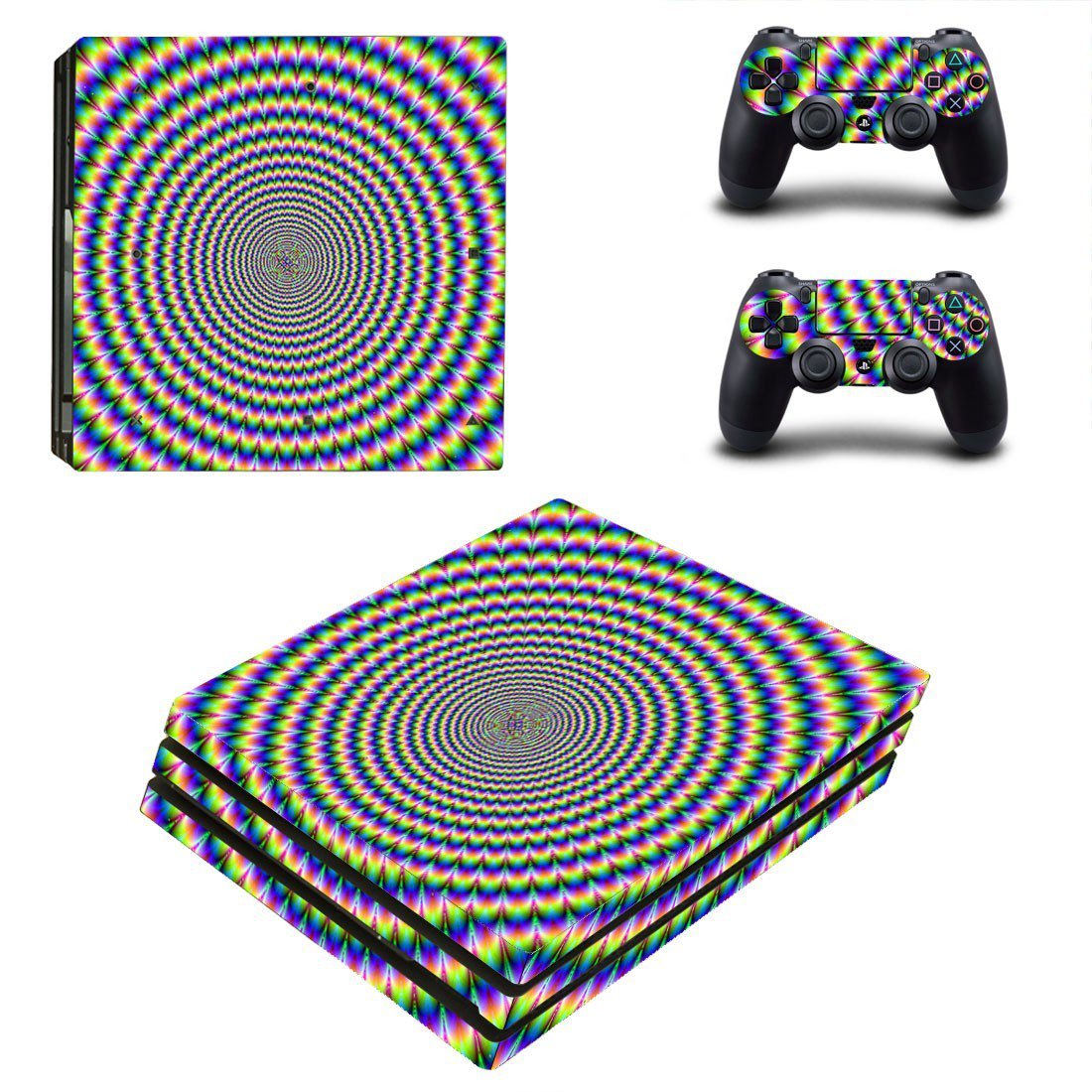Abstraction decal skin sticker for PS4 Pro console and controllers