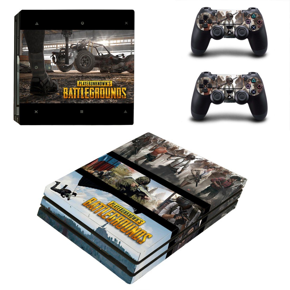 Playerunknown's Battlegrounds decal skin sticker for PS4 Pro console and controllers